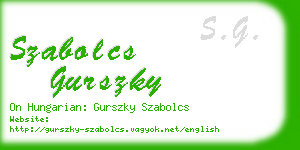 szabolcs gurszky business card